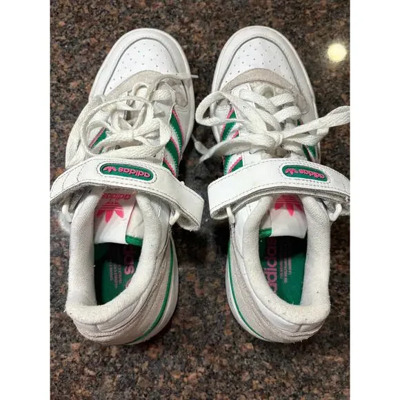 adidas Women's Forum Low Basketball "Watermelon" Green/Pink Size 8.5 - Picture 4 of 16